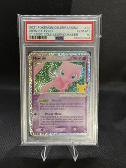 2021 Pokemon Celebrations Classic Collection Mew Ex #88 PSA 10 - Image 1