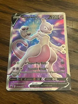 Pokemon Mewtwo V SWSH229 Black Star Promo Ultra Rare Holo - MP - Image 1
