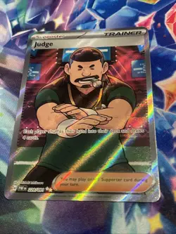 Pokemon TCG Judge 228/091 Ultra Rare Paldean Fates NM/M - Image 2