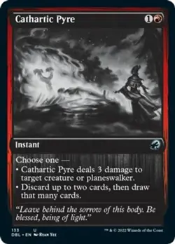 1x Cathartic Pyre - Foil NM-Mint, English Innistrad: Double Feature MTG Magic - Image 1