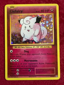 Pokemon TCG Clefairy Holo 63/108, Evolutions (NM) - Image 1