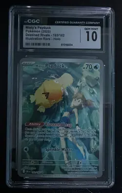 Pokemon Destined Rivals Misty's Psyduck 193/182 CGC 10 GEM MINT - Image 1