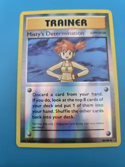 Misty’s Determination 80/108 XY Evolutions Reverse Holo Pokemon LP - Image 1