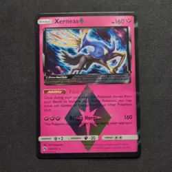 Pokemon TCG Xerneas Prism Star SM-Lost Thunder 2018 144/214 Holo Prism Rare - Image 1