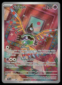 Pokemon Cards Sigilyph 121/086 White Flare Illustration Rare NM - Image 1