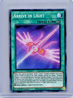 Arrive in Light DAMA-EN050 Secret Rare 1st Edition Yu-Gi-Oh! Card Near Mint - Image 1