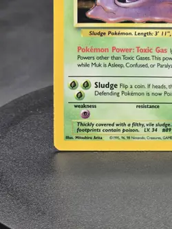 Pokemon TCG Muk 13/62 Fossil Unlimited Holo Rare Vintage Card 1999 WOTC - Image 4