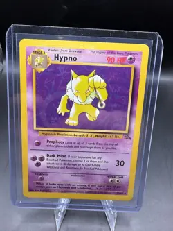 Pokemon TCG Hypno Fossil Card 23/62 Unlimited Regular Non-Holo Rare - Image 1