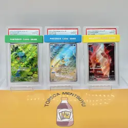 PSA 10 Bulbasaur Charmander Squirtle AR 166 168 170/165 Pokemon card 151 sv2a GM - Image 1