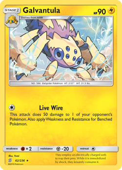 Galvantula 62/236 Rare | Unified Minds | Pokemon Card - Image 1