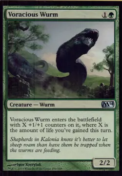 Magic 2014 (M14) #200 Voracious Wurm - Image 1