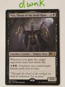 Vito, Thorn of the Dusk Rose - M21 NM - #127 Magic the Gathering MTG Free Ship - Image 1
