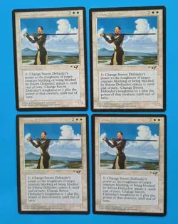 Magic the Gathering MTG Alliances SWORN DEFENDER X 4 LP/EX RARE 1996 Nice! - Image 1