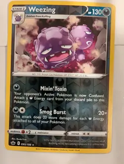 Weezing 095/198 Chilling Reign Pokemon Reverse Holo Foil Rare Nice! - Image 1