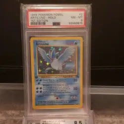 Pokemon Fossil Articuno Holo 1st Edition #2 PSA 8 1999 Nintendo English - Image 1
