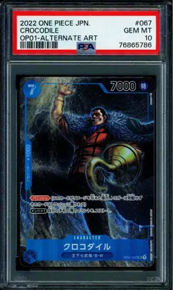 Crocodile - OP01-067 - PSA 10 - Alt Art Japanese - OP01 - One Piece - 65786 - Image 1