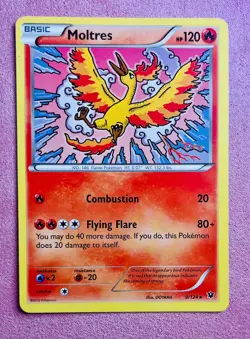 Moltres | 9/124 | XY Fates Collide | 2016 Pokemon Card TCG Rare | LP - Image 1