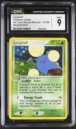 CGC 9 Jumpluff EX Team Rocket Returns 11/109 Reverse Holo STAMPED Pokemon Card - Image 1