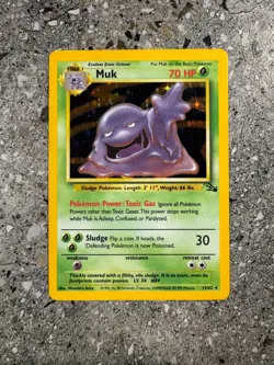 Pokemon TCG Cards Muk 13/62 Fossil Holo Rare EXC - Image 1