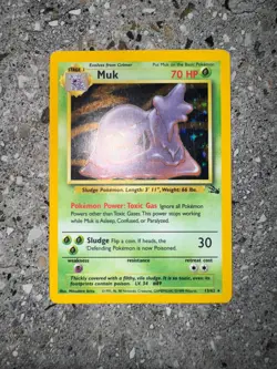 Pokemon TCG Cards Muk 13/62 Fossil Holo Rare EXC - Image 3