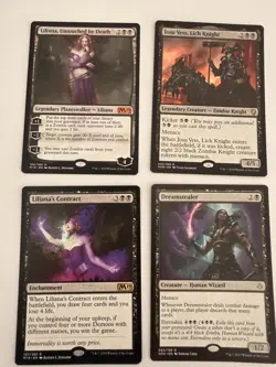 Magic The Gathering MTG Black 4x Lot Liliana Josu Vess Contract Dreamstealer - Image 1