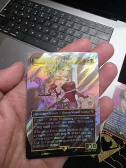 Terra, Herald of Hope (Borderless) (Surge Foil) Commander: Final Fantasy Foil - Image 2