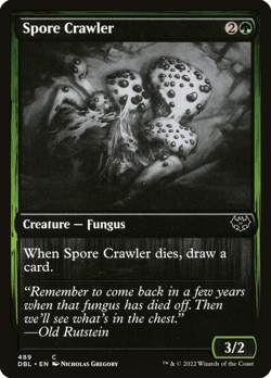 Spore Crawler 489 DBL Innistrad Feature Common Fungus Green Gregory NM - Image 1