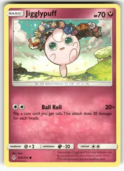 Jigglypuff SM - Unbroken Bonds Common Pokemon Near Mint or Better - Image 1