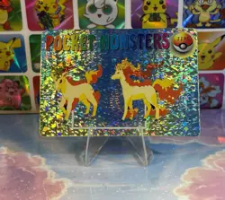 Pokemon Evolution Vintage Pocket Monsters Vending HOLO Prism Sticker 1998 Bandai - Image 1