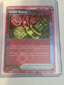 Unfairer Stempel 165/167 Maskerade im Zwielicht NM DE Pokemon Trading Card - Image 1