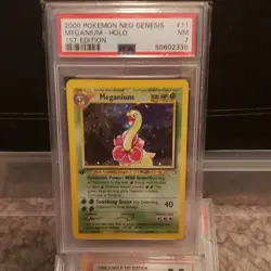 Pokemon Meganium Neo Genesis 1st Edition 11/111 Holo Rare 2000 PSA 7 - Image 1