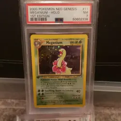 Pokemon Meganium Neo Genesis 1st Edition 11/111 Holo Rare 2000 PSA 7 - Image 3