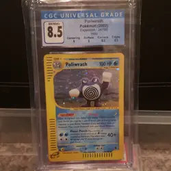 Pokemon TCG Poliwrath Expedition 24/165 Holo Rare 2002 CGC 8.5 Stage 2 - Image 1