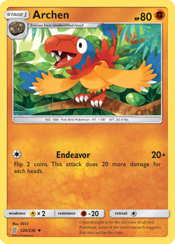 Archen 120/236 Uncommon | Unified Minds | Pokemon Card - Image 1