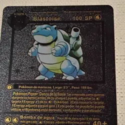 Pokemon Blastoise Foil Spanish Stage 2 100 HP Card Pokemon TCG - Image 1