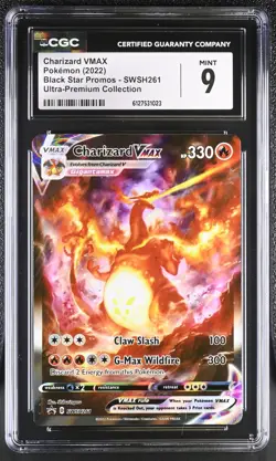 CGC 9 MINT Charizard VMAX SWSH261 PROMO Ultra-Premium UPC Pokemon Card - Image 1