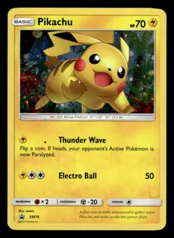 Pikachu SM76 Holo Black Star Promo Pokemon Card - Image 1