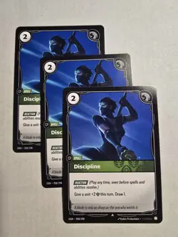 3 Card Playset - 3 x OGN 058/298 Discipline Riftbound Origins League of Legends - Image 1