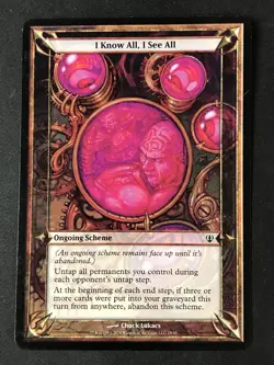 MTG Archenemy #18 I Know All, I See All Scheme (Oversize Card) 3.5x5" MP - Image 1