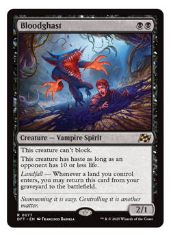 MTG - 1 x Bloodghast - Rare Vampire Spirit - Aetherdrift (DFT) - M/NM - Image 1