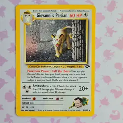 Pokemon TCG Giovanni's Persian Gym Challenge Holo Rare 8/132 60HP Wizards 2000 - Image 1