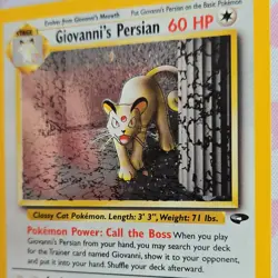 Pokemon TCG Giovanni's Persian Gym Challenge Holo Rare 8/132 60HP Wizards 2000 - Image 4