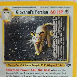Pokemon TCG Giovanni's Persian Gym Challenge Holo Rare 8/132 60HP Wizards 2000 - Image 5