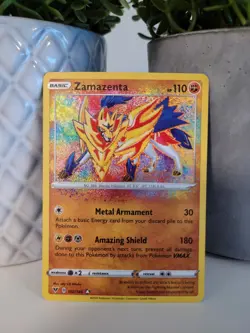 2020 Near Mint Zamazenta Vivid Voltage Pokemon 102/185 - Image 1