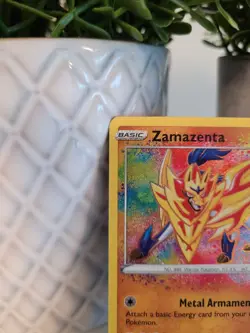 2020 Near Mint Zamazenta Vivid Voltage Pokemon 102/185 - Image 3