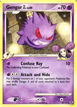 Pokemon TCG Gengar GL 40/111 Rising Rivals Regular NM - Image 1