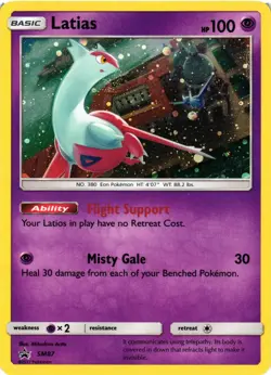 Pokemon TCG Latias SM87 Holo Rare Sun & Moon Black Star Promo VLP - Image 1