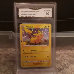 Pokemon Pikachu General Mills SWSH039 Promo Holo 2021 GMA Gem MT 10 - Image 1