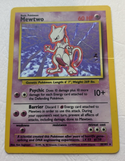 Mewtwo Holo Rare 1999 10/102 Base Set Unlimited Pokemon TCG - Image 2