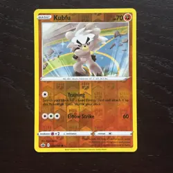 Kubfu 093/198 Pokemon Chilling Reign Sword & Shield Reverse Holo Common NM - Image 1
